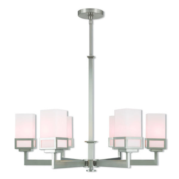 Livex Lighting Harding 6 Light Brushed Nickel Chandelier 40196-91